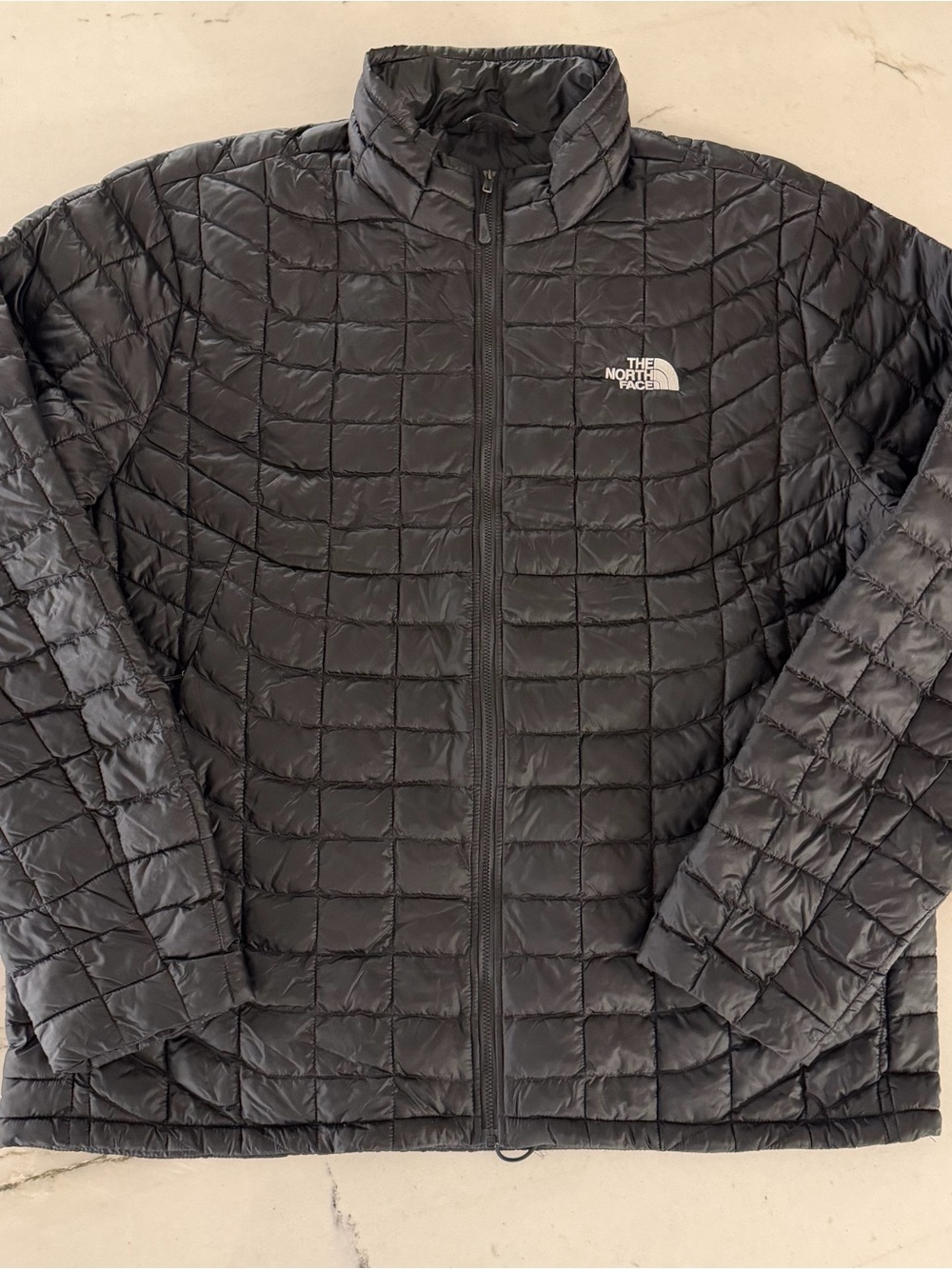 North Face Thermoball Puffer Jacket XL Black Quilted Full Zip Preppy Outdoor Men